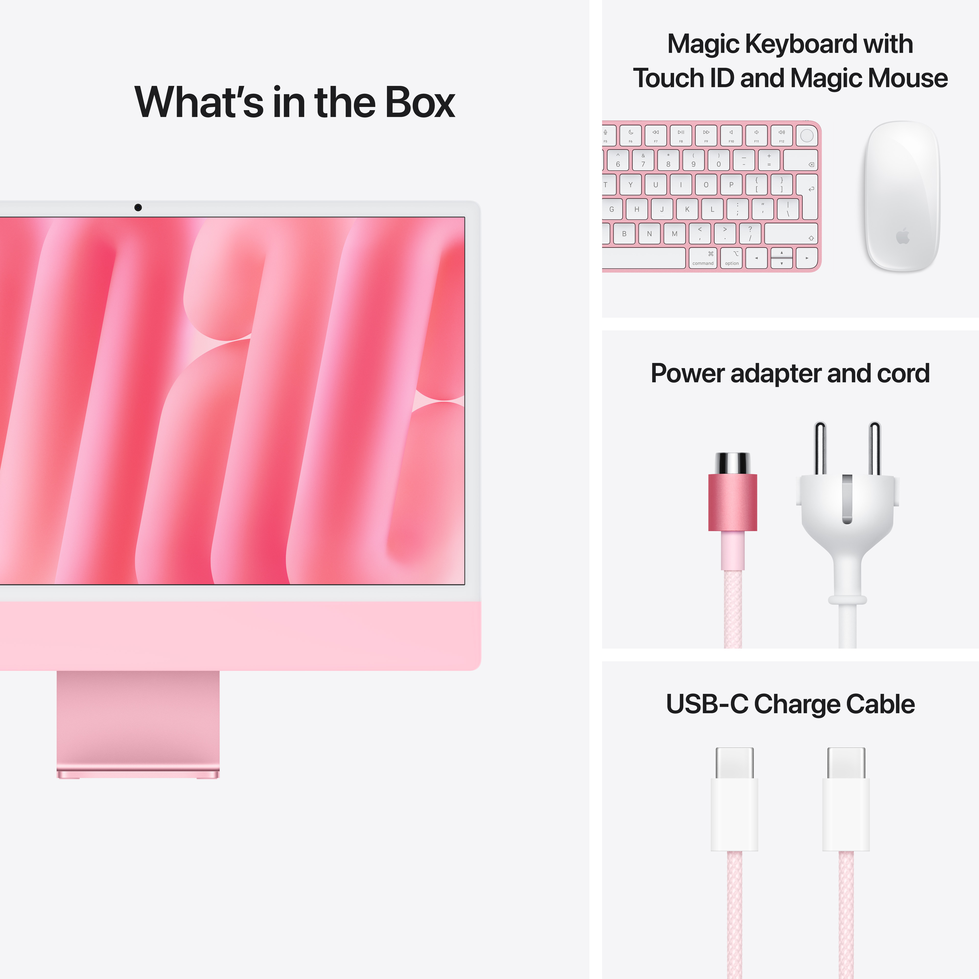 Apple iMac 24", M4 10‑core, 16GB, 512GB SSD, 10‑core GPU, Pink