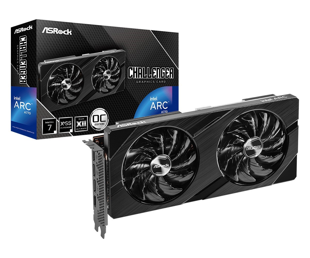 Kartelë grafike ASROCK Intel Arc A770 Challenger, 16GB, GDDR6, 2150MHz, e zezë