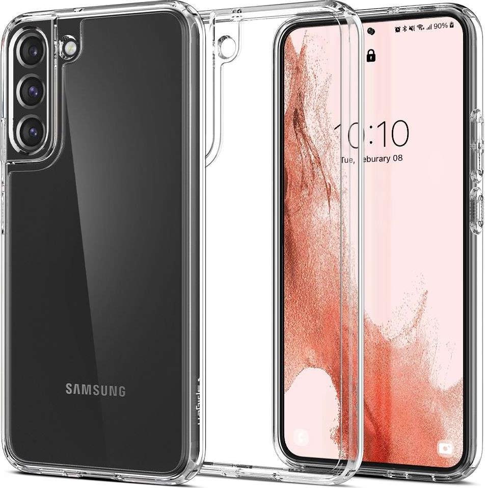 Mbulesë telefoni Spigen Ultra Hybrid për Samsung Galaxy S22, rezistente ndaj goditjeve, transparente Crystal Clear