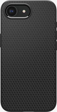 Mаска за телефон Spigen Liquid Air MagSafe за iPhone 16e, TPU, со Air Cushion, црна мат