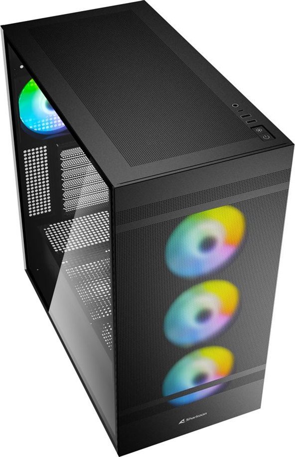 Kuti kompjuteri Sharkoon Rebel C50 ARGB, ATX, xham i temperuar, e zezë