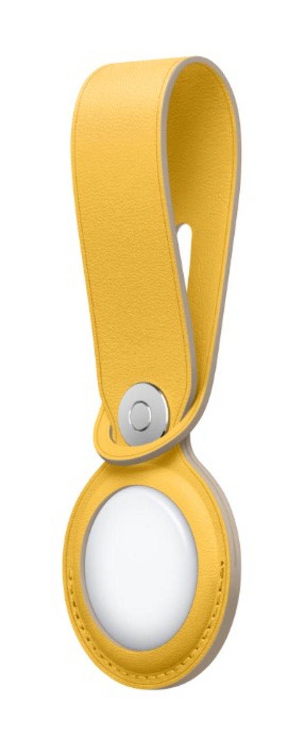 Apple AirTag Leather Loop, Meyer Lemon (Seasonal Summer2021)