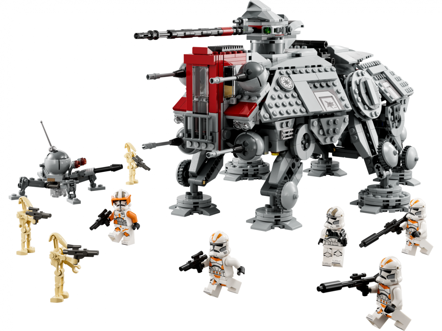 Lodër ndërtimi LEGO Star Wars AT-TE Walker 75337, mbi 1000 pjesë, për fëmijë 9+, shumëngjyrëshe