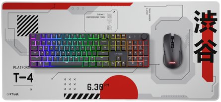 Mousepad Trust GXT 759 XXL Japan 25717, sipërfaqe e madhe, motiv japonez, e bardhë