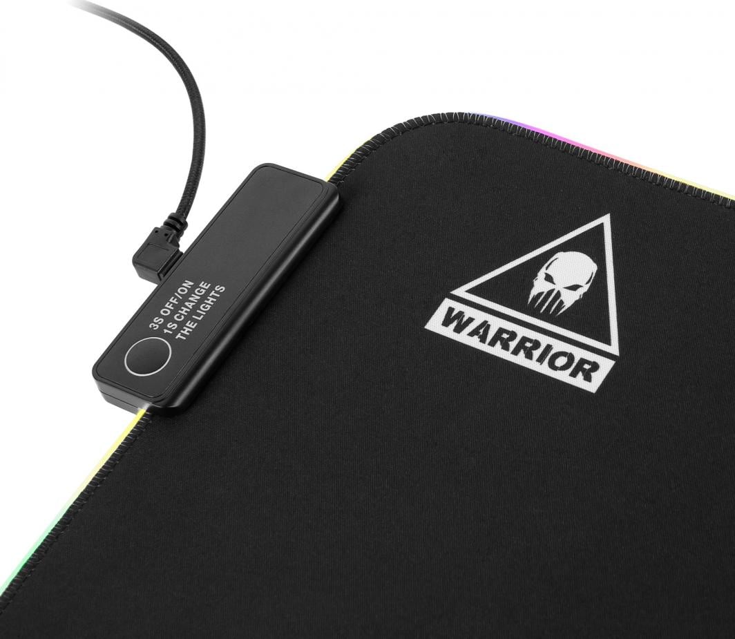 Mousepad Kruger&Matz Warrior, LED, XXL, pëlhurë, i zi