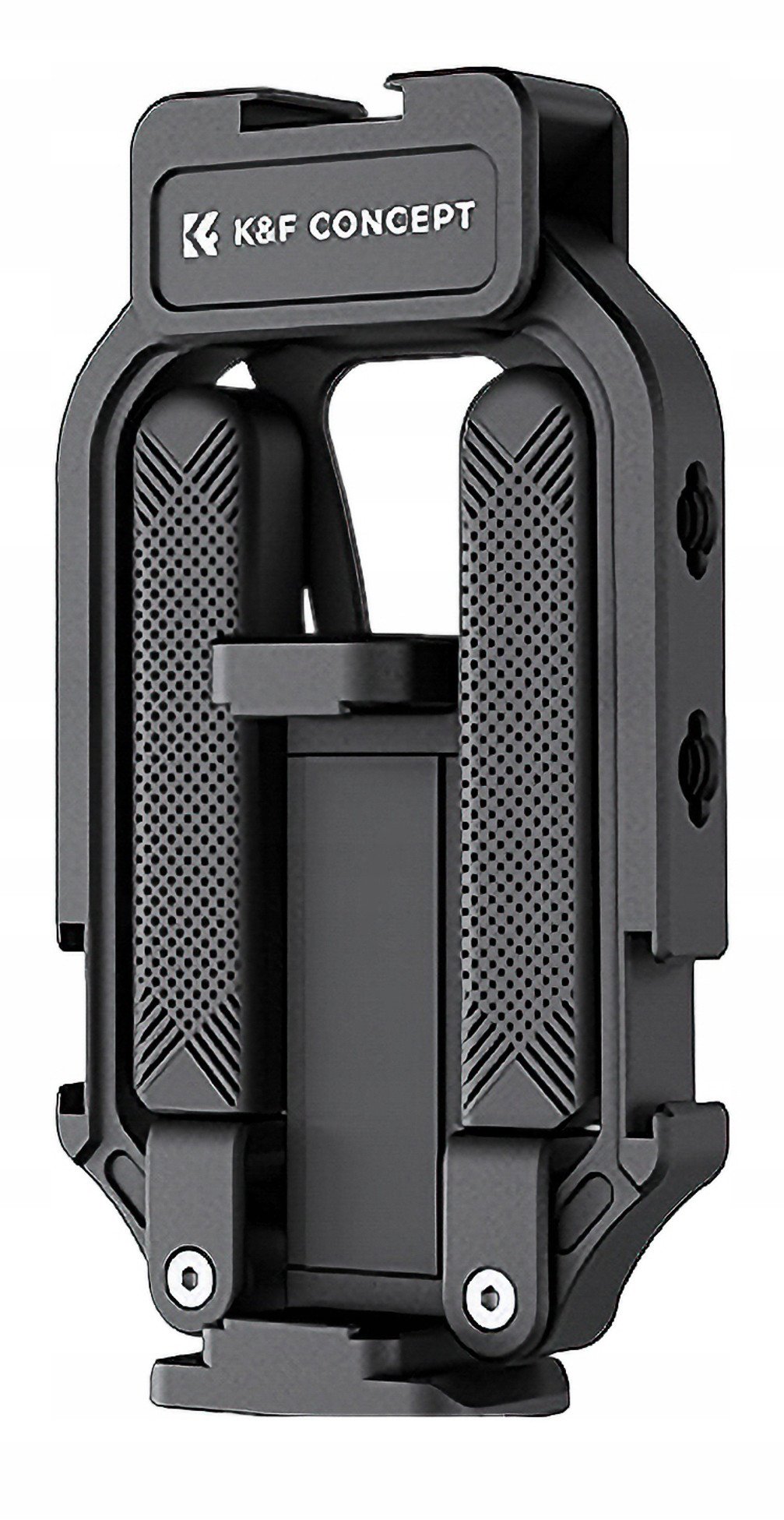 Rig video për smartphone K&amp;F Concept, stabilizues me dy doreza, alumini i palosshëm, i zi