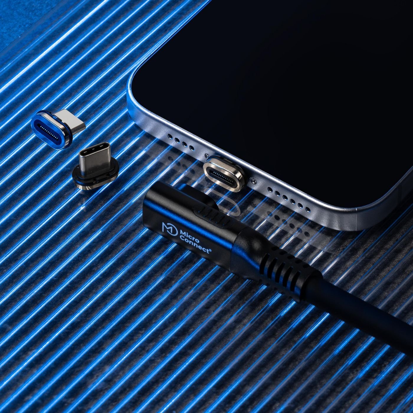 Kabllo USB C në USB C Microconnect, 0.15m, i bardhë