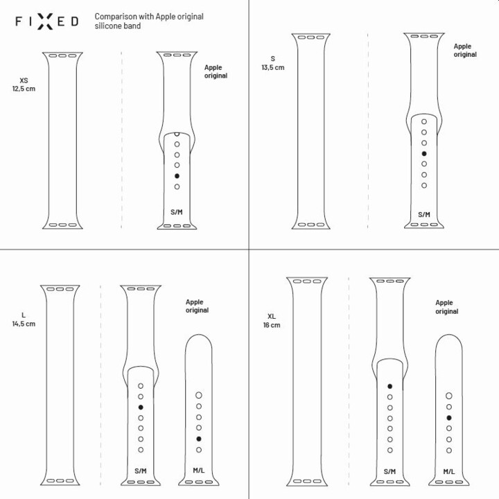 [OUTLET] Rrip FIXED për Apple Watch, 42/44mm, i zi