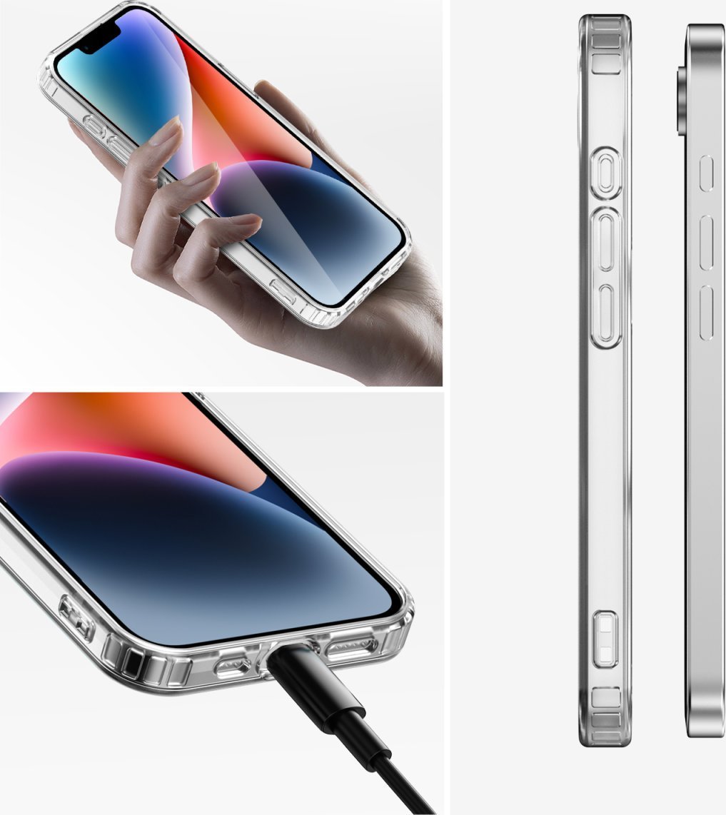 Mbështjellës telefoni 4smarts, për iPhone SE 4th Gen, 360° Premium Protection, kompatibil me MagSafe, transparent