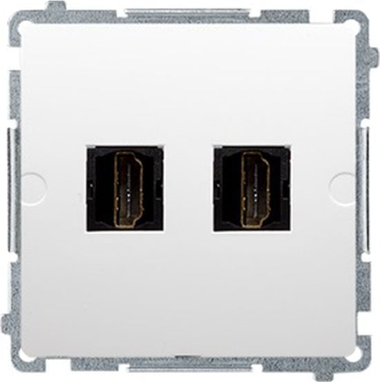 Prizë murale HDMI Simon Basic BMGHDMI2.0, dy porta, e bardhë