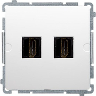 Prizë murale HDMI Simon Basic BMGHDMI2.0, dy porta, e bardhë