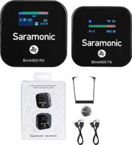 Mikrofon pa tela Saramonic Blink900 B1, sistem wireless, i zi