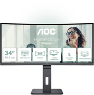 Monitor AOC CU34P3CV - LED, 34", UW-QHD, i zi