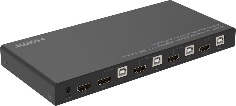 KVM switch Microconnect MC-HDMIKVM0401-4K, 4 porta HDMI, 4K 60Hz, i zi
