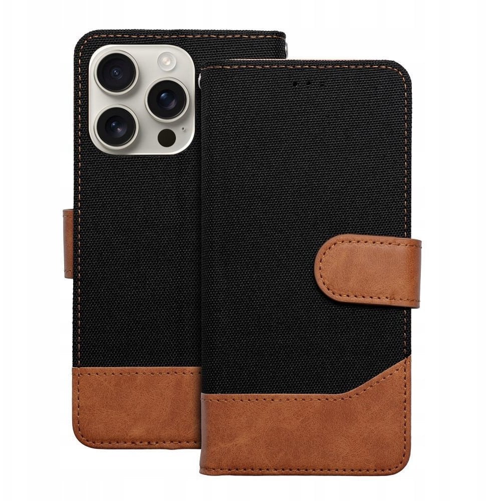 Këllëf libri Jeans për Samsung Galaxy A35 5G, me kapak mbyllës, me ndarje për karta, i kaltër