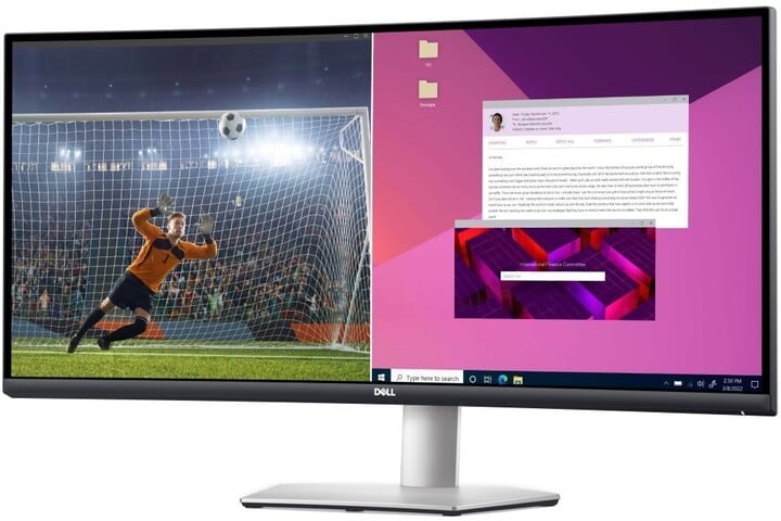 Monitor Dell S3423DWC - LED, 34", WQHD, i bardhë/ argjendtë