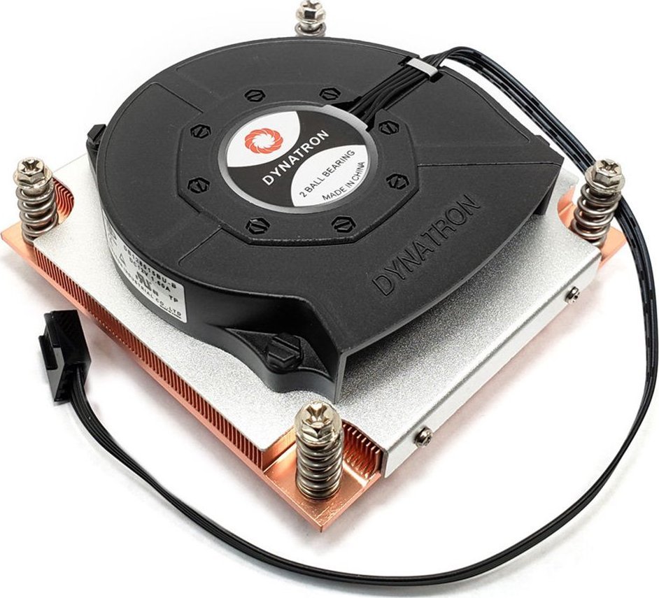 Ftohës CPU Dynatron Q3, 1U, me ventilator 80mm, i zi dhe argjendtë