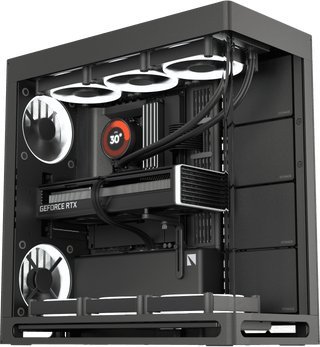 Kasi PC HAVN HS420, mid tower, xham i temperuar, e zezë
