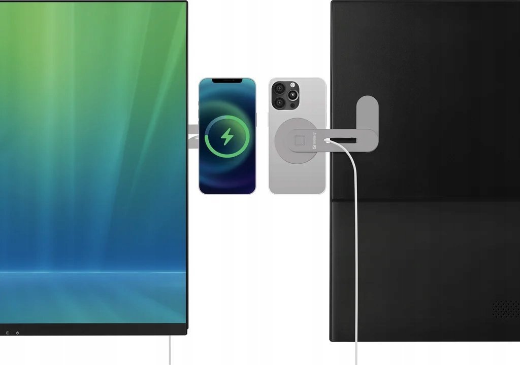 Karikues wireless magnetik Sandberg ScreenMount, 15W, i zi