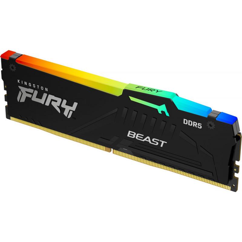 RAM Kingston Fury Beast RGB DDR5, 16GB, 5200MHz, i zi