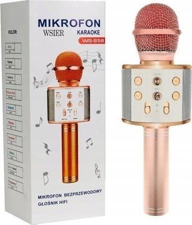 Mikrofon lodër W&amp;K Toy JYWK369-4, wireless, rose gold