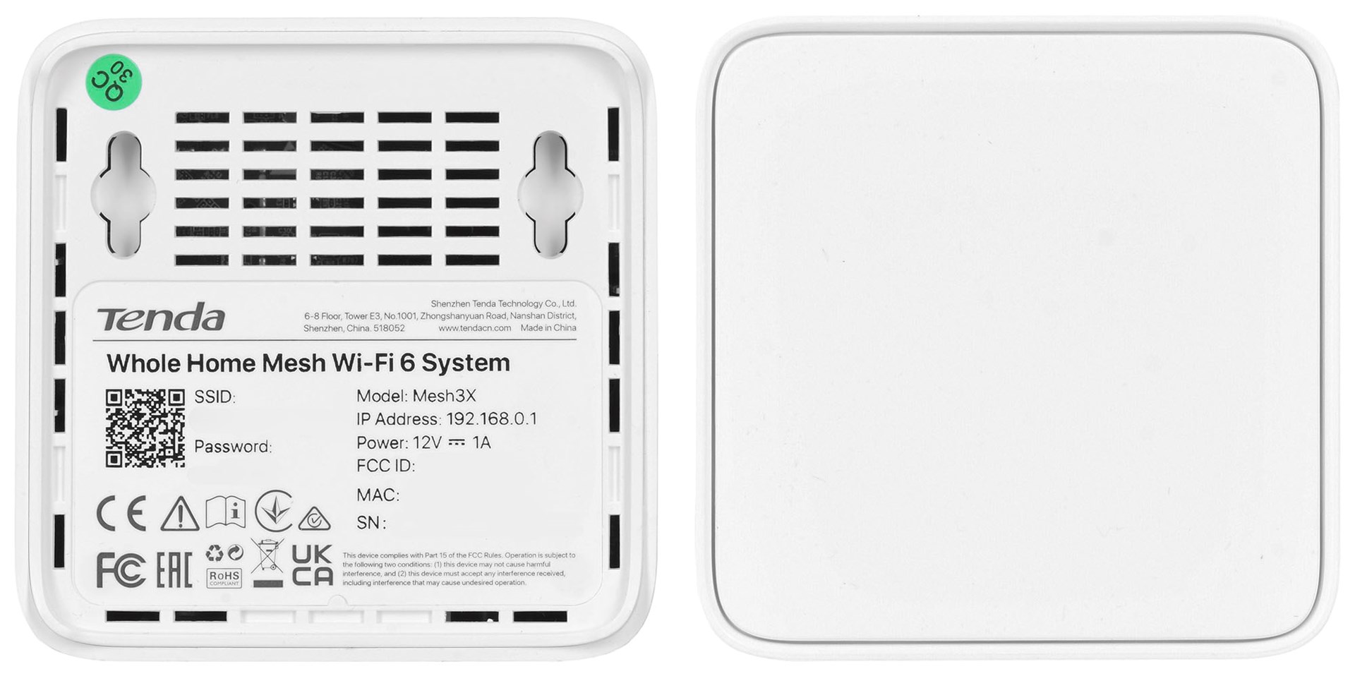 Sistem mesh Wi-Fi Tenda EX3-3 AX1500, Wi-Fi 6, mbulim 300 m², gri