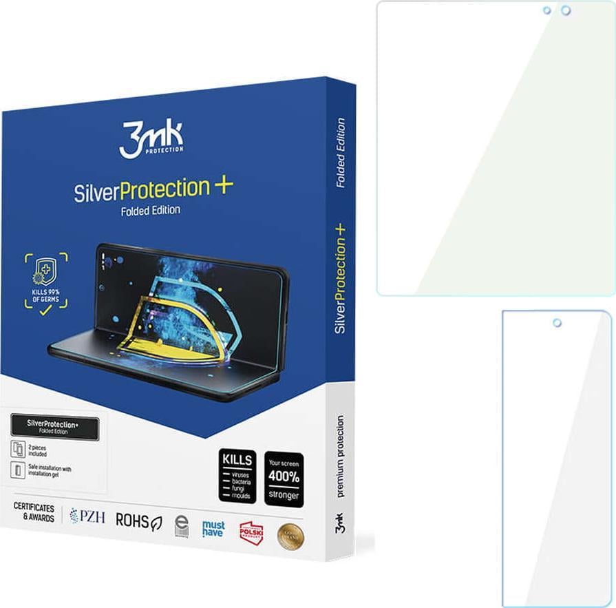 Folie mbrojtëse 3MK Silver Protect+ për Samsung Galaxy Z Fold 3 5G, antibakteriale, montim me xhel të lagësht, transparente