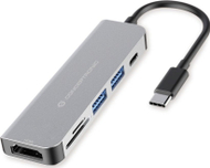 Станица USB C Conceptronic DONN02G, 6 во 1, HDMI, Power Delivery, сива