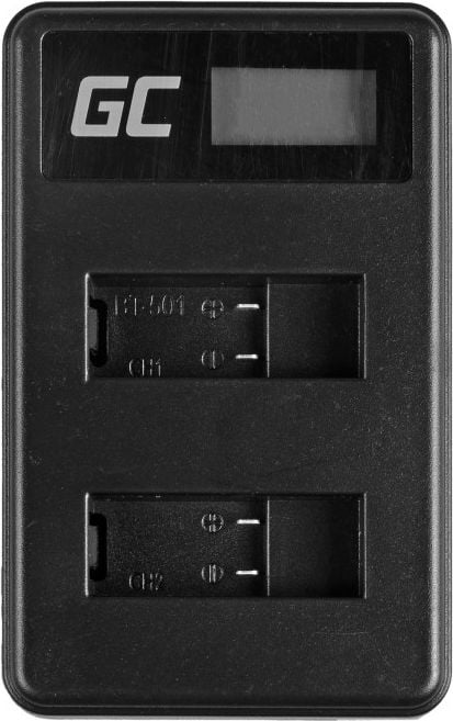 Karikues baterie Green Cell AHBBP-501 për GoPro AHDBT-501, për HD Hero5 dhe HD Hero6, i zi