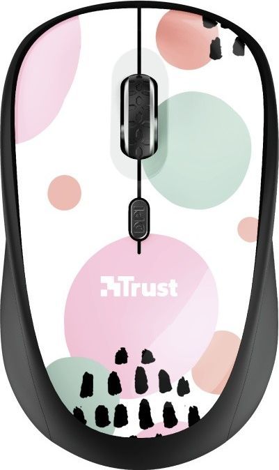 Maus Trust YVI, wireless, USB, i zi dhe rozë