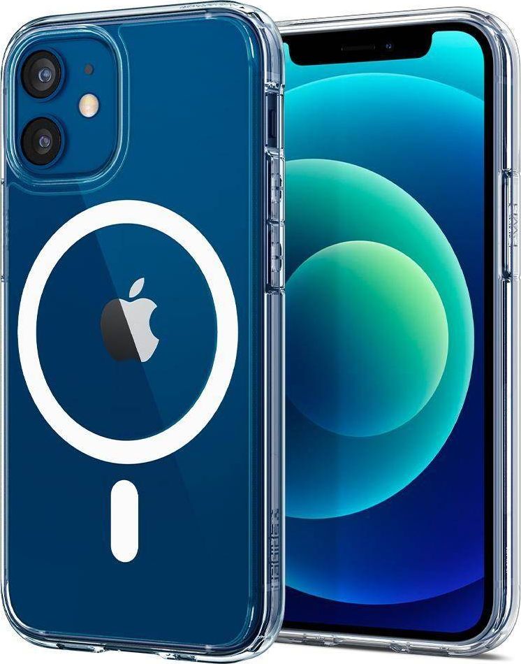 Mbrojtëse Crong Spigen Ultra Hybrid Mag MagSafe për iPhone 12 Mini, transparente