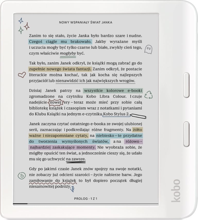 Lexues e-book Kobo Libra Color, 7", i bardhë