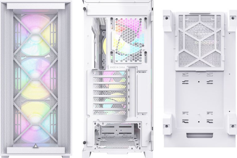 Kasë Montech AIR 1000 Premium, e bardhë, Midi Tower