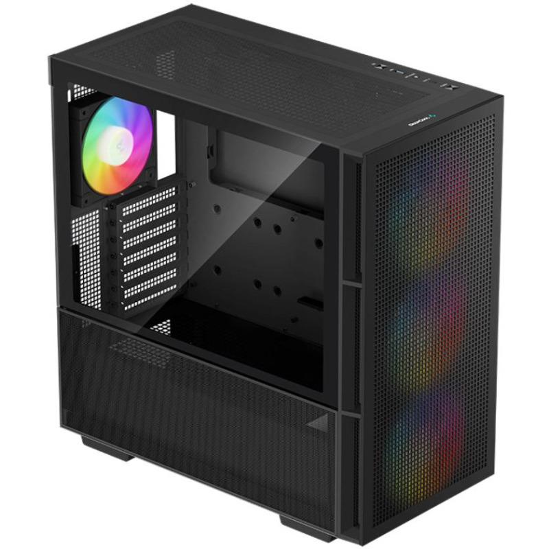 Kuti kompjuteri Deepcool CH560 ARGB, Midi Tower, me fllad ARGB, e zezë