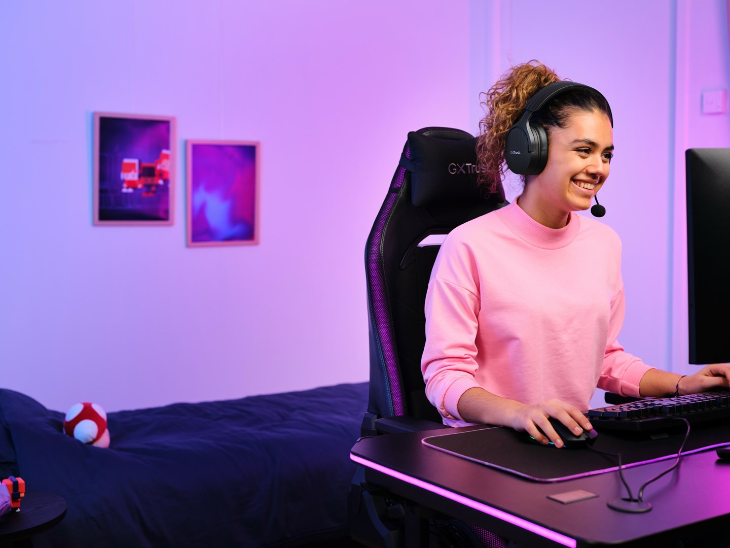 Kufje për lojëra GXT 491 Fayzo, Wireless, të zeza