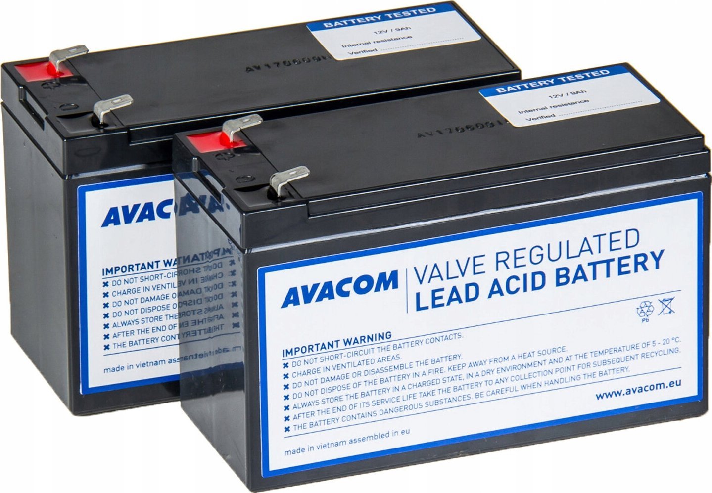 Bateri për UPS AVACOM AVA-RBP02-12090-KIT, zëvendësuese, për CyberPower EATON HP Legrand