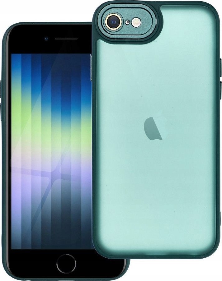 Mbështjellës silikoni Variete për iPhone SE 2020, mat, jeshile e errët