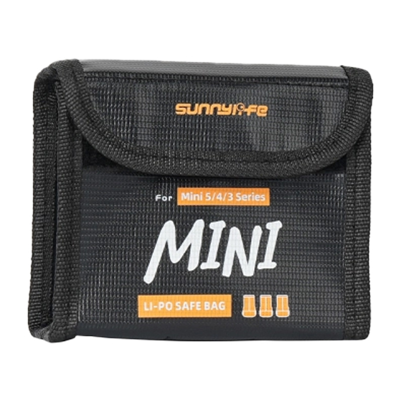 Çantë baterish Sunnylife Mini Series, për 3 bateri DJI Mini 5, rezistente ndaj zjarrit, e zezë