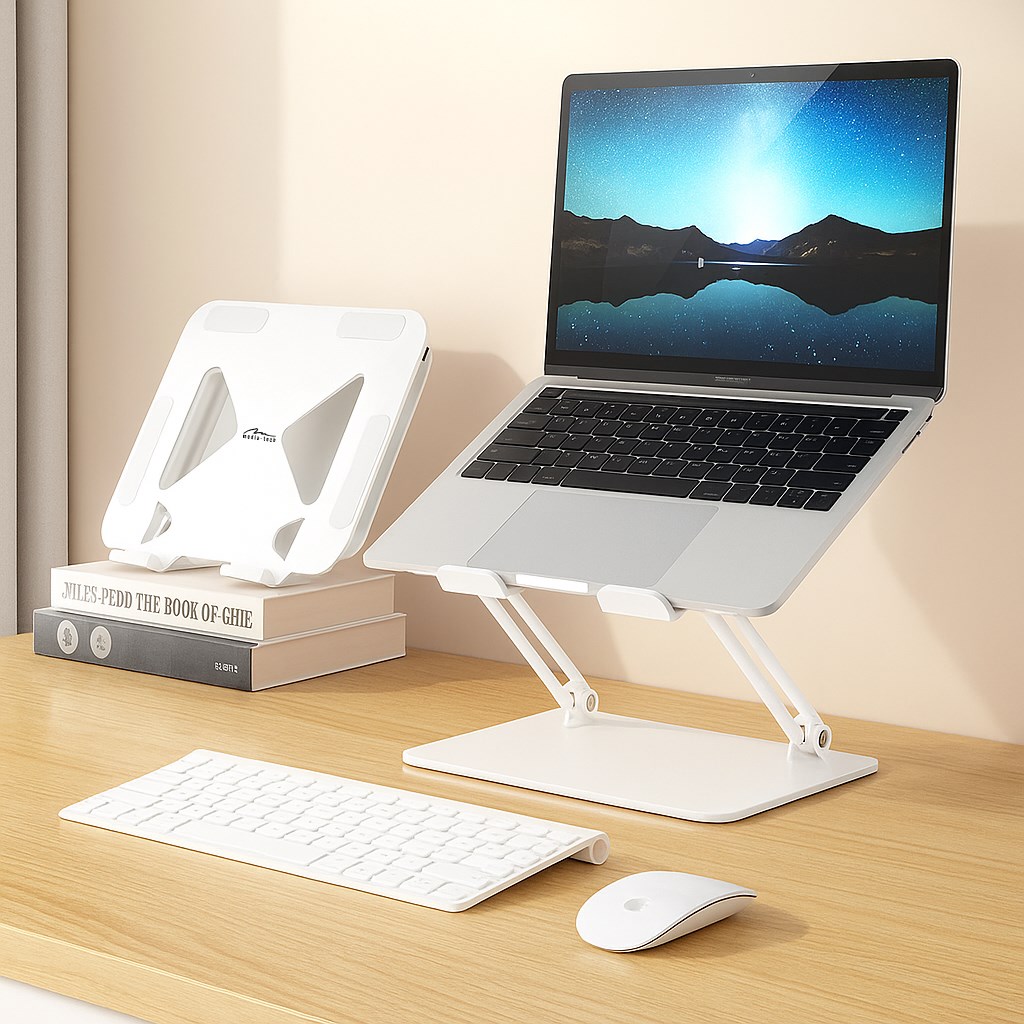 Mbajtëse laptopi Mediatech LAPTOP STAND MT2661W, për 10-17", e rregullueshme, ergonomike