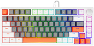 Tastierë gaming Savio Astral White Jade, USB, ndriçim 3 ngjyra, e bardhë