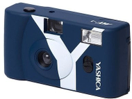 Aparat fotografik Yashica MF-1 Snapshot Art Camera Y Edition, 35mm film, me film 400 24 poza, blu e errët