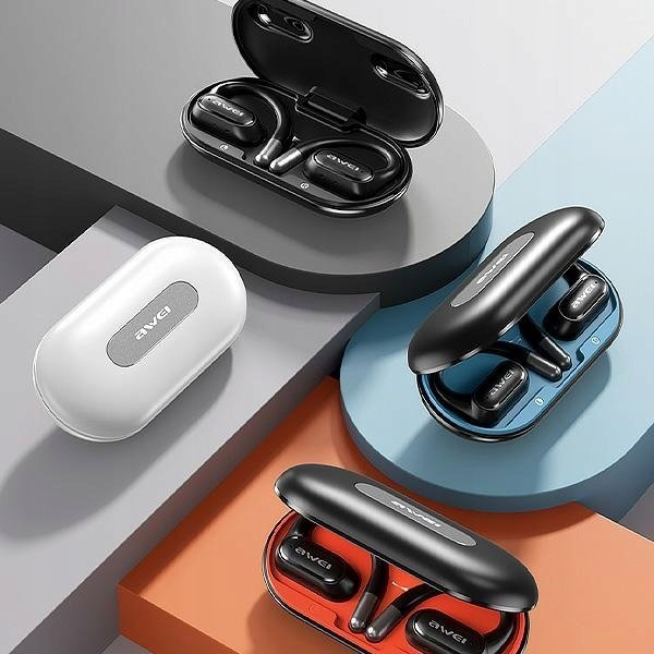 Kufje pa tela Awei T93, Bluetooth 5.3, HiFi stereo, sport, të zeza