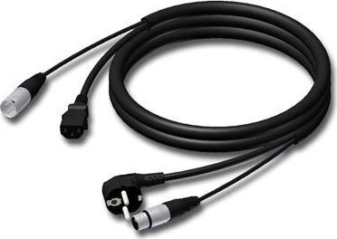 Kabllo energji dhe mikrofon Procab KCPAC52, Schuko në XLR, 20 m, e zezë