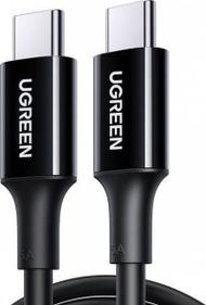 Kabllo USB Ugreen US300, USB-C në USB-C, 2m, 100W, e zezë