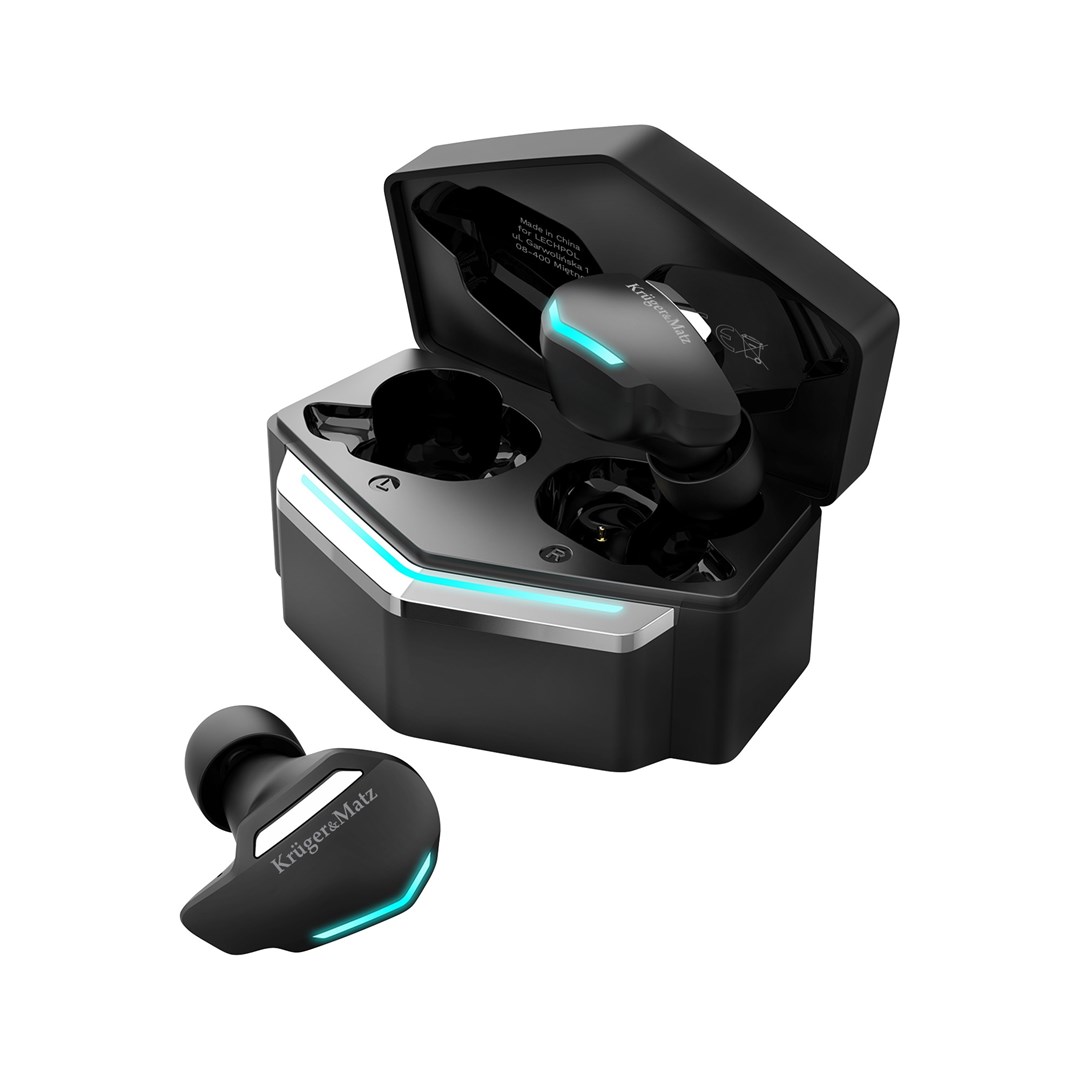 Kufje TWS Kruger&Matz Warrior G3, Bluetooth 5.0, e zezë