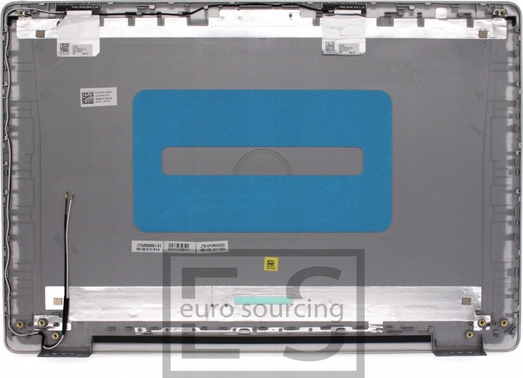 Kapak laptopi LCD Dell, i argjendtë