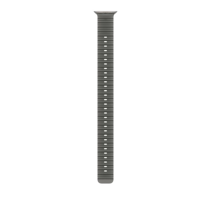 Apple Watch 49mm Translucent Black Ocean Band Extension, Natural Titanium Finish