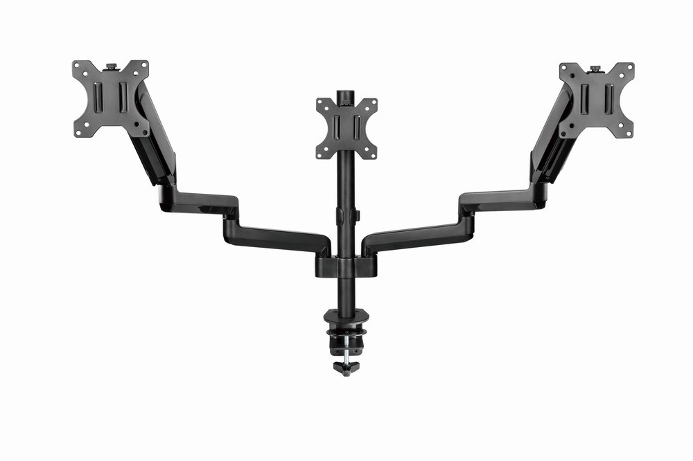 Mbajtëse tavoline për tre monitorë Gembird MA-DA3-01, 17-27", 7kg, e zezë