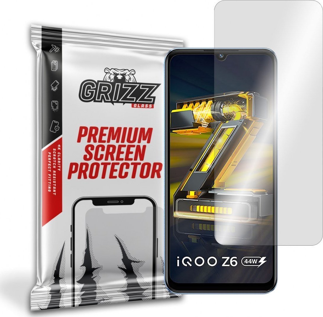 Xham mbrojtës GrizzGlass për vivo iQOO Z6 44W, hibrid, transparencë e lartë