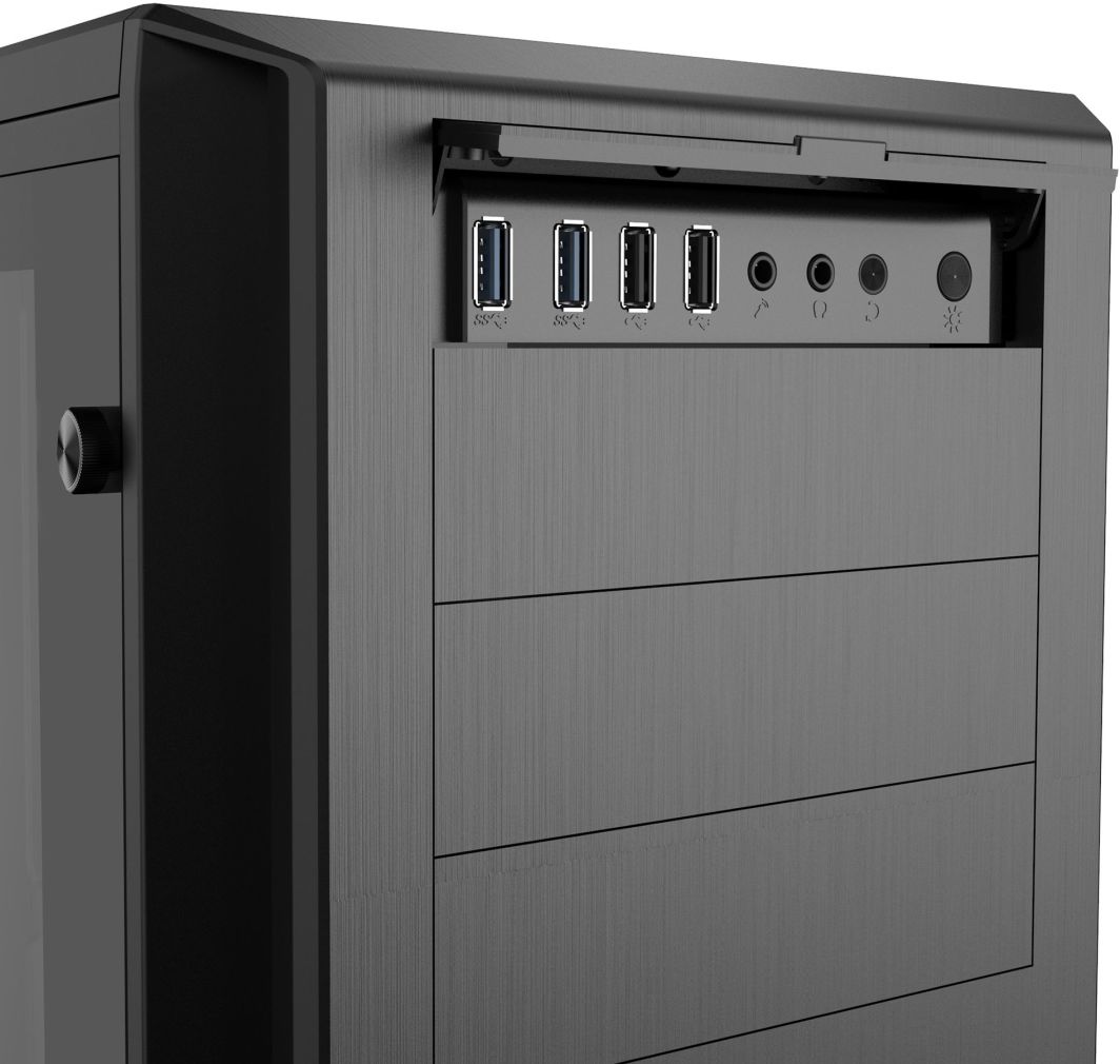Kasë Phanteks Enthoo Pro Tempered Glass, e zezë, Midi Tower